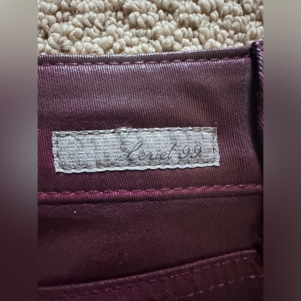 Level 99 faux leather burgundy pants - Picture 7 of 9
